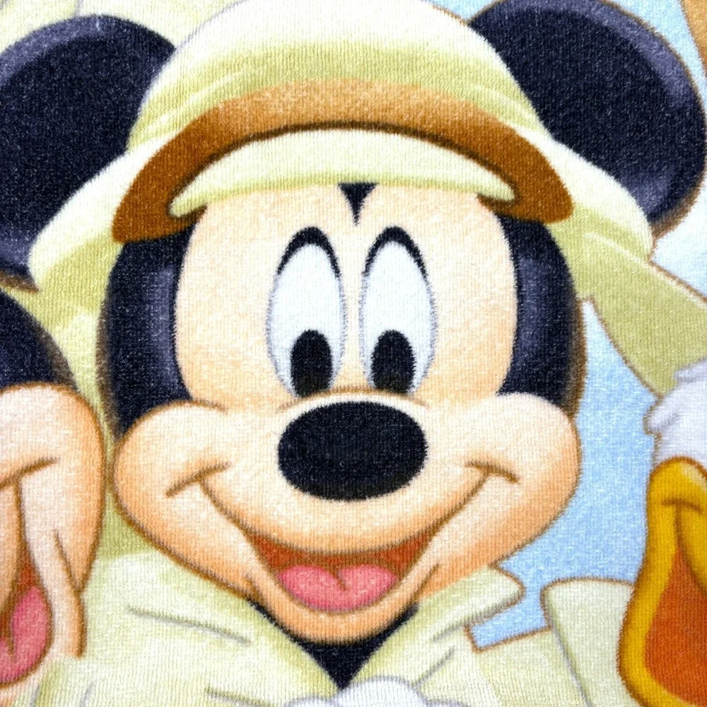 VTG Disney Parks Animal Kingdom Oversized Heavy Weight‎ Beach Towel Fab 5 Mickey